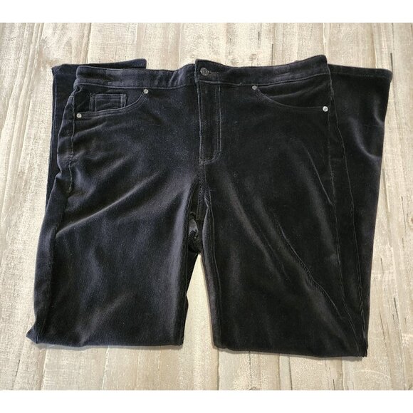 Gloria Vanderbilt Vickie Womens Black Corduroy Pants Stretchy Size 16 Average - Picture 3 of 8